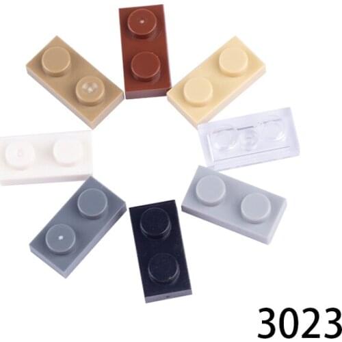 City Building Blocks Technical Accessories DIY 1x2 Base Plate Parts MOC Creative Educational Bricks Toys for Children Gift 3023