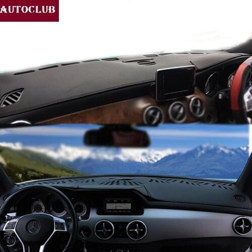 For Mercedes-Benz C Class W204 W205 C200 C250 C300 Leather Dashmat Dashboard Cover Pad Dash Mat Sunshade carpet 2011 2015 2019