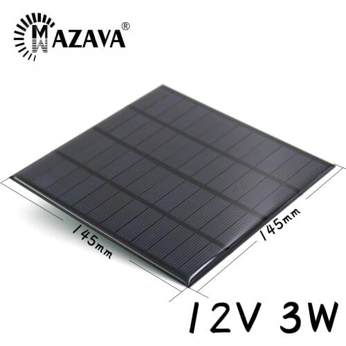 250mA 12V 3 W 3Watts Mini Solar Panel Solar Cells DIY For Light Cell Phone Toys Chargers Portable High Quality D I Y Education
