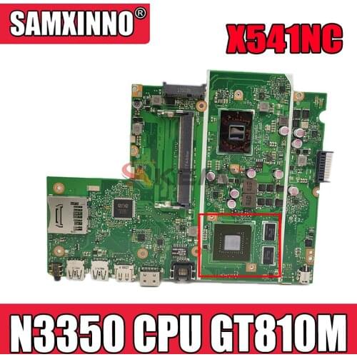 Akemy X541NC Laptop motherboard for ASUS X541NC original mainboard Celeron N3350 CPU GT810M