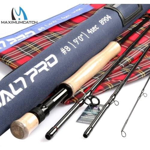 Maximumcatch Saltpro Saltwater Fly Rod Fast Action 30T+40T SK Carbo Fly Fishing Rod With Cordura Tube 8/9/10WT 9FT 4SEC