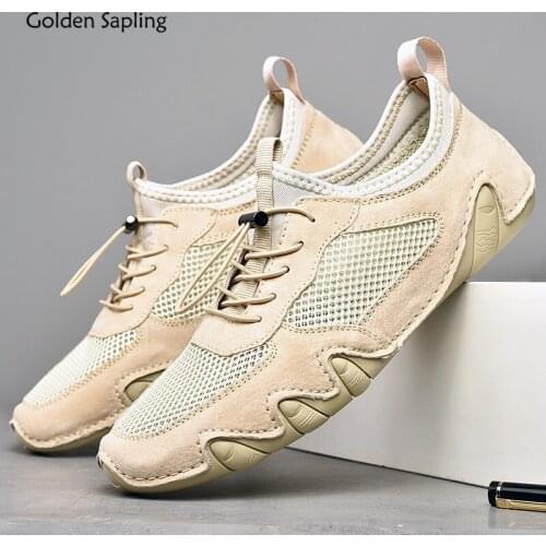 Golden Sapling Mens Casual Shoes Breathable Loafers Lightweight Air Mesh Soft Flats Leisure Driving Loafers Classics Men Shoe