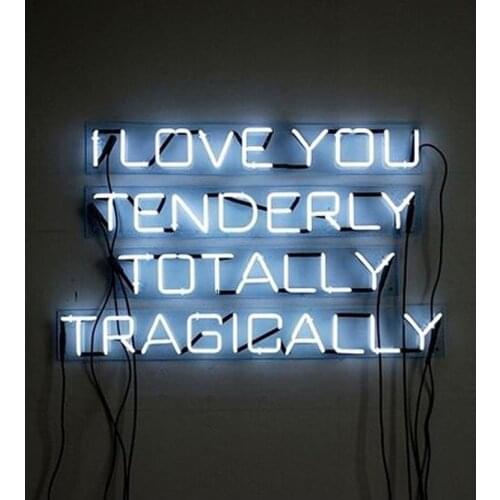 Neon Sign I love you tenderly totally tragically bar club Lamp resterant light Custom Business Signs Neon Signs For Home signag
