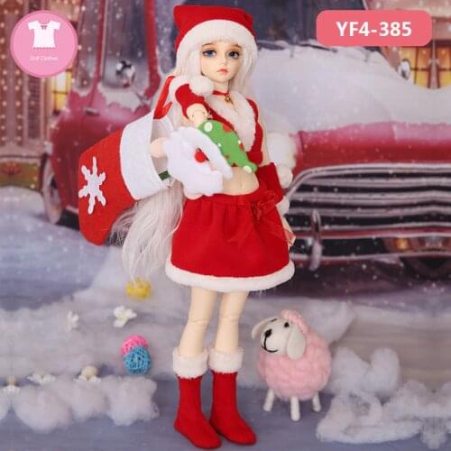 BJD Clothes 1/4 Doll Body MSD Female Girl Good Christmas Dress For Luts Bory Body Toy Doll Accessories