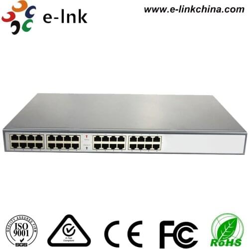 16 Port 10/100/1000Mbps Network POE injector with 15.4w POE output