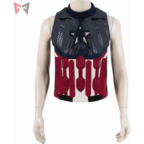 Blue Cosplay costume vest shirt Top Halloween leather vest set For Men