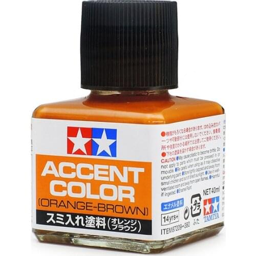 Tamiya 87209 Panel Line Figure Accent Color Orange-Brown 40ml for Model Hobby Modeling Paint,Random Packaging