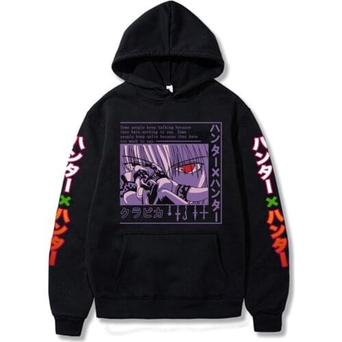 2021 Anime Hunter X Hunter Hoodie for Men Women Long Sleeve Anime Manga Kurapika HxH Devil Eye Hoodie Pullover