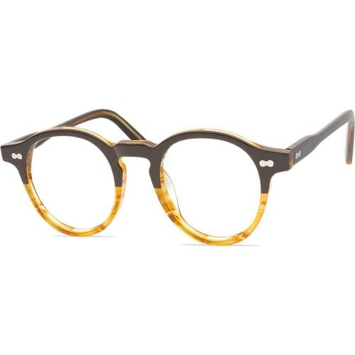 Vintage Acetate Round Glasses Frame Unisex Full Rim Prescription Lens Optical Eyewear Anti-fatigue Presbyopia Reading Eyeglasses