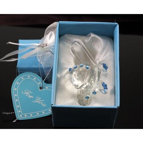 200pcs Crystal baby stroller Baby Shower Christening Favor Girl Boy Carriage Party Wdedding Game Decorations Crystal Craft