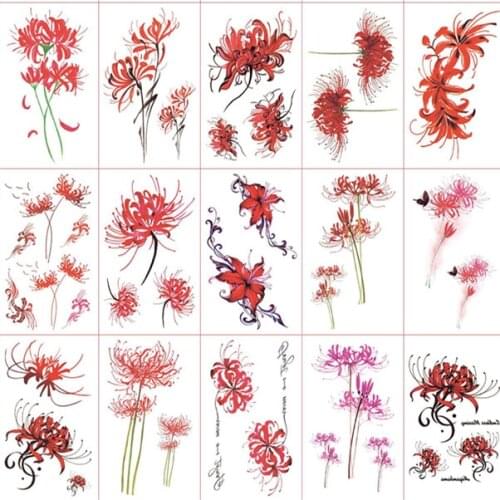 30pcs/set Temporary Tattoo Sticker Waterproof Flower Fake Tattoo for Girls Women Kids Tatuajes Temporales