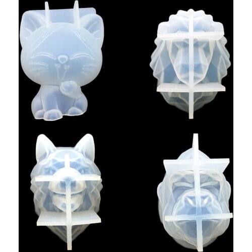 3D Cat Lion Wolf Gorilla Silicone Mold Sugarcraft Chocolate Cupcake Baking Mold Fondant Cake Decorating Tools