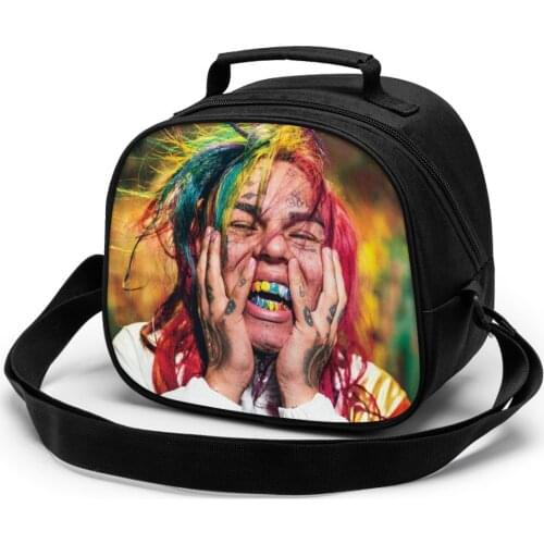 6ix9ine Children fashion lunch bag thermal insulated bag travel casual insulated picnic bag thermo food for kids meal bag