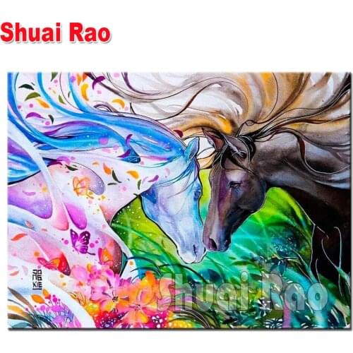 Pink green horse lover diamond embroidery 5d diy picture diamond painting full round/square diamond mosaic cross stitch animals