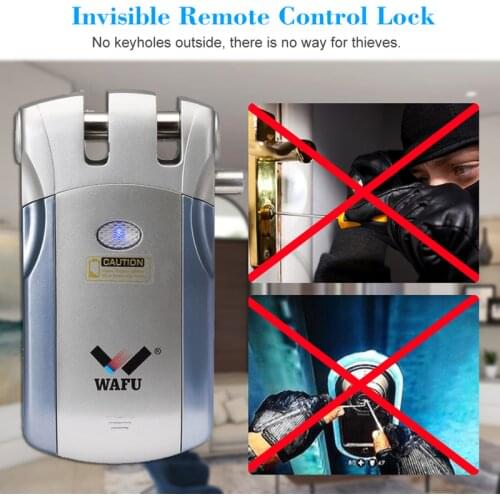 Wafu 019 Bluetooth Electric Door Lock Wireless Control with Remote Control Open & Close Smart Lock Security Door Easy Installing