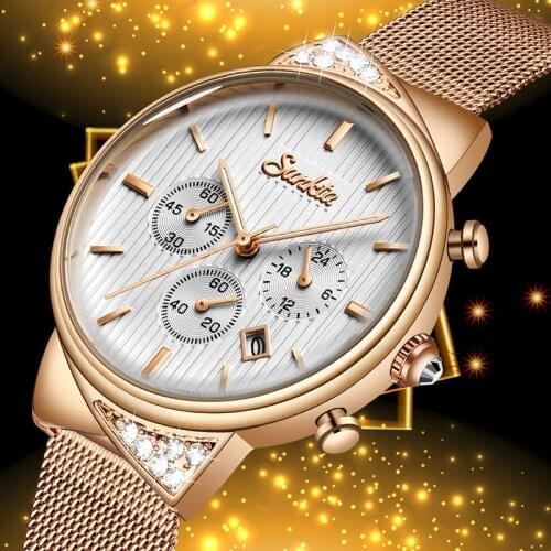 Reloj mujer SUNKTA Luxury Women Watches Magnetic Female Clock Quartz Wristwatch Fashion Ladies Watch Women relogio feminino