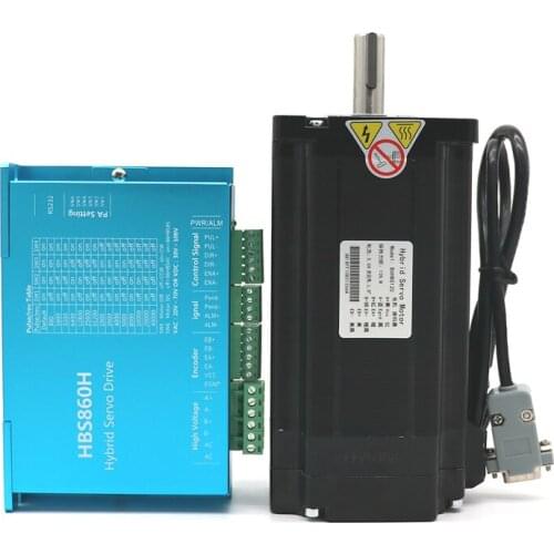 Kinco Nema 34 12.5N.m Closed Loop Stepper Motor Kit Hybird Servo Driver 86HBS120+HBS860H 86 2 Phase Stepper Motor