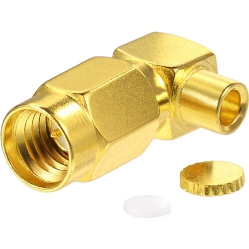 Superbat SSMA Plug Right Angle RF Coaxial Connector for 0.86 Semi-Flexible Cable