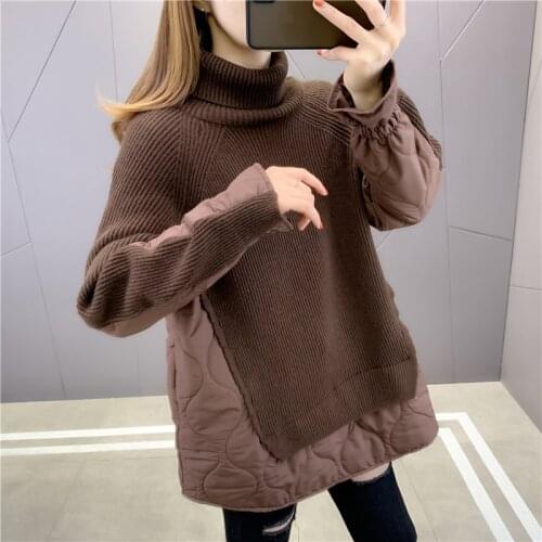 Room 191005, under the 4 row 6 】 to film two lapel stitching down a cotton padded covering head sweater [1019] 73