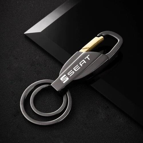Car leather keychain For Seat FR leon mk3 mk2 5f lbiza Altea 6j Alhambra Arona cupra Toledo mii tarraco exeo car accessories