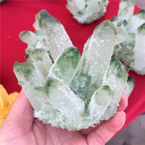 Beauiful Green Crystal Cluster Natural Crystal Cluster Quartz Point Crystal Druse Specimen Minerals Reiki Healing