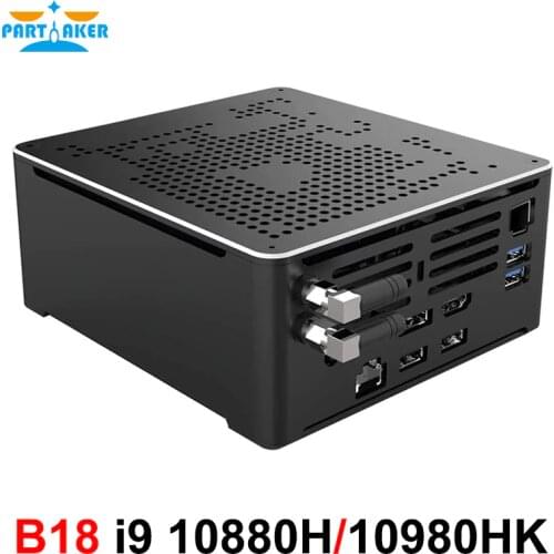 Newest Mini PC Intel i9 10880H i9 10980HK 2*DDR4 2*M.2 PCIE+1*2.5'SATA Graphics 630 Gaming Silence PC HDMI DP AC WiFi BT