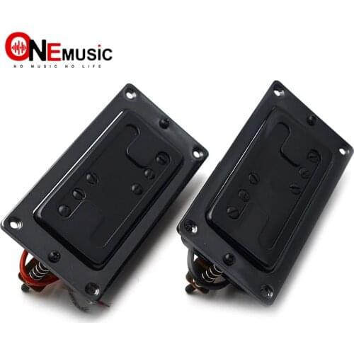 Mini Style Two Line 6 Hole Electric Guitar Humbucker Pickup Neck/Bridge Pickup Black