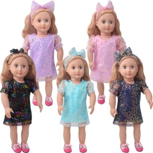 NewFashion Dress Clothes Fit With American Girl Doll Dress 18 Inch Doll Clothes And Accessories Dresses (Shoes are not included)