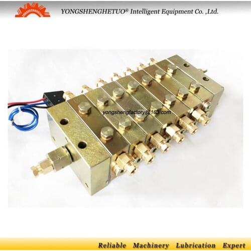 Resistance progressive feeder block grease distributor separator valve divider manifold 8 outlets JPQ-2000