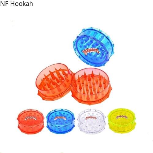 Plastic cigarette grinder 2 layer 75mm multicolor plastic cigarette grinder herb grinder manual Herb grinder Tobacco grinder