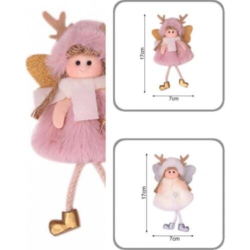 Plush Beautiful Christmas Plush Angel Hanging Ornaments Soft Hanging Doll Eye-catching for Party