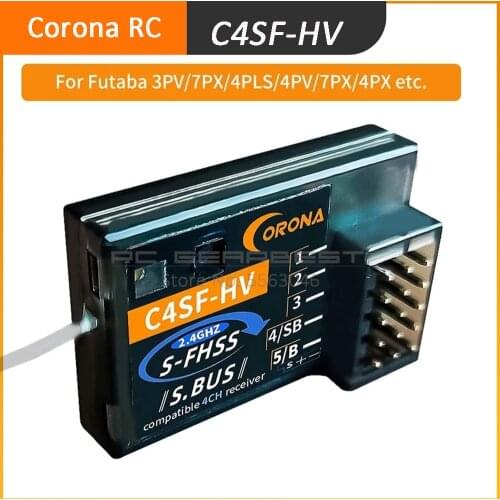 Corona RC C4SF-HV 2.4GHz Futaba FHSS/S-FHSS Compatible Receiver SBUS for 3PV 4PLS 7PX 4PX