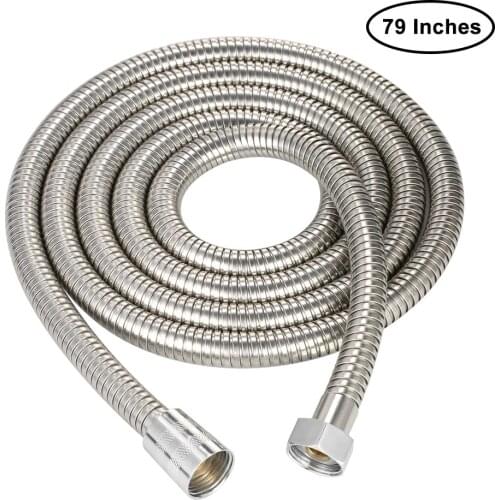 Shower Hose Flexible Stainless Steel Tube Handheld Shower Head Extra Long Explosion Proof Replacement Hose with Brass Fitting
