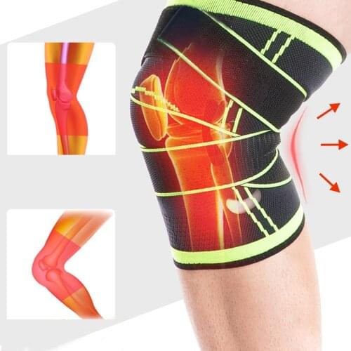 Sports Kneepad Men Women Pressurized Elastic Knee Pads Support Gym Fitness Gear Basketball Volleyball Football Brace Protector