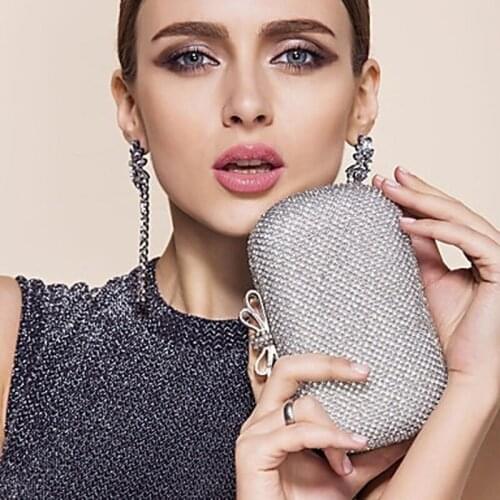 Diamond bag Ladies dinner bag Fashion diamond-studded clutch bag New mobile phone cosmetic female bag Advanced customization