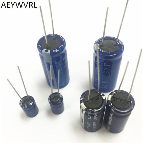 4PCS super capacitor farad capacitor 2.7V 1F 2F 3.3F 4F 4.7F 5F 6F 7F 8F 10F 15F 20F 25F 30F super capacitor