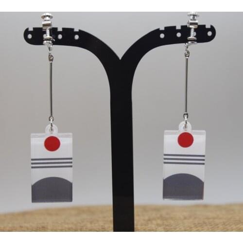 Explosive New Devil Assassin Kimetsu no Yaiba Acrylic Earrings Anime Two-dimensional PeripheralTanjiro Earrings Men Women