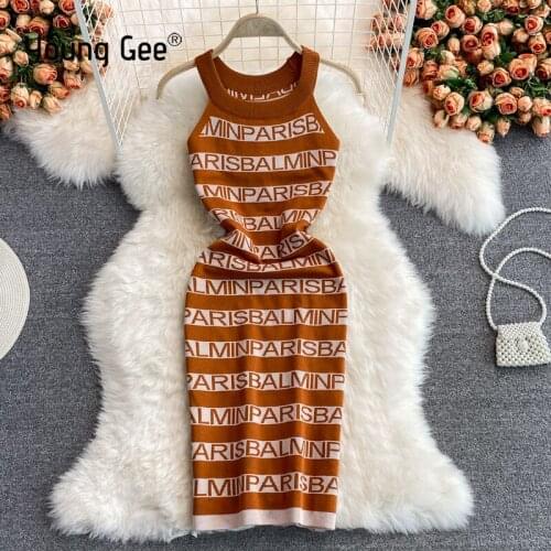 Летние платья в полоску Young Gee China At AliExpress