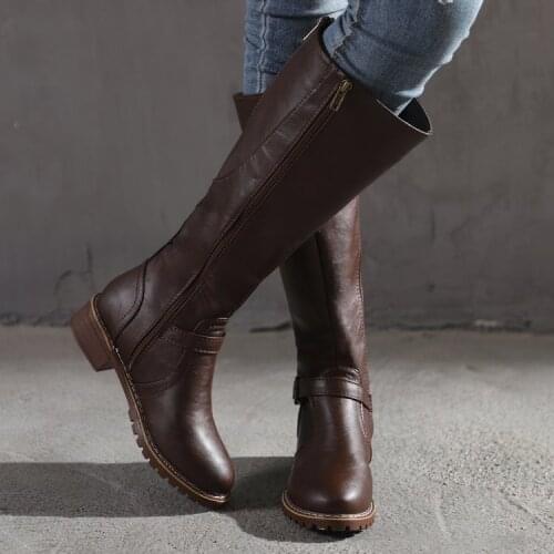 2021 New Black Woman Knight Boots High Quality Genuine Leather Over The Knee Boots Winter Warm Fashion Platform Shoes