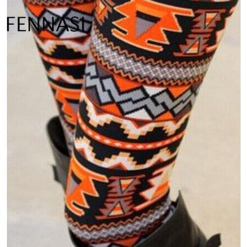 FENNASI Stripe Warm Womens Leggings Women Sexy Winter Soft Casual Large Size Leggings High Waist Print Christmas Leggings