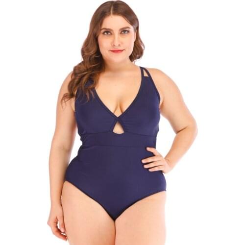 Megartico plus size fato de banho 2019 xxxl woman swimwear push monokini blue beach bodysuit 4xl big size swimsuit one piece