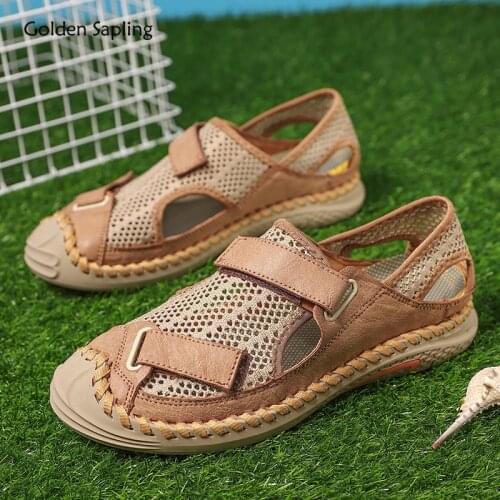 Golden Sapling Loafers Men Breathable Summer Leisure Shoes Fashion Mens Casual Shoes Lightweight Outdoor Loafers Classics Flats