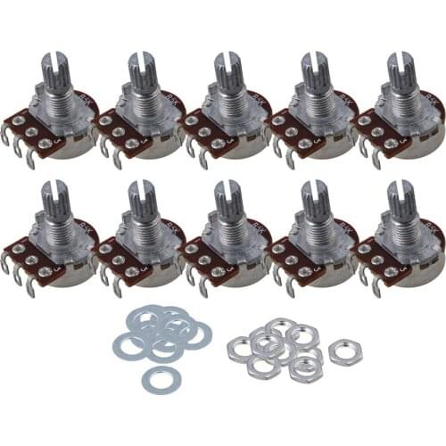 10PCS B5k Short Shaft 15mm Linear Pot Guitar Tone Potentiometer for Electric Guitar