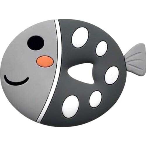 10pcs Silicone Teethers Cartoon Fish Shape BPA Free Tiny Rod Food Grade Silicone Baby Teethers Teething Toy Oral Care