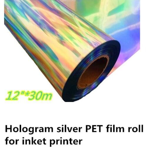 12"*30m inkjet hologram PET film rolls 0.31cm