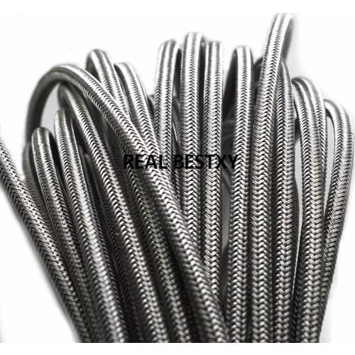 2 meters/LOT approx 6mm braided steel cords for bracelets jewelry making round steel cords steel wire cords diy jewelry finding