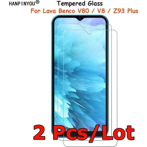 2 Pcs/Lot For Lava Benco V80 / V8 / Z93 Plus Tempered Glass Screen Protector Explosion-proof Protective Film Toughened Guard