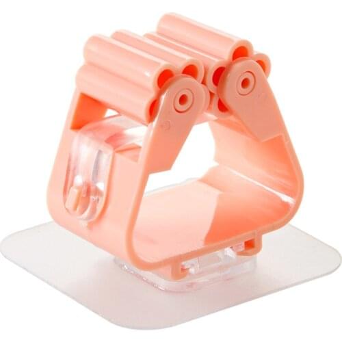 2Pcs Self-adhesive Home Mops Hangers Mop Organizer Holder Bathroom Kitchen Wall Hanging Hooks