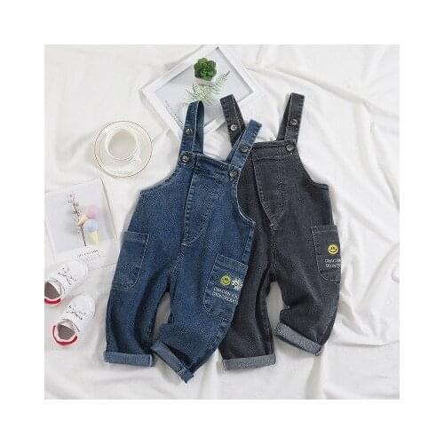2021 Spring Autumn Childrens Overalls Baby Boys and Girls Casual Denim Suspender Pants Toddler Cowboy Overalls Jumpsuits 1-4Y