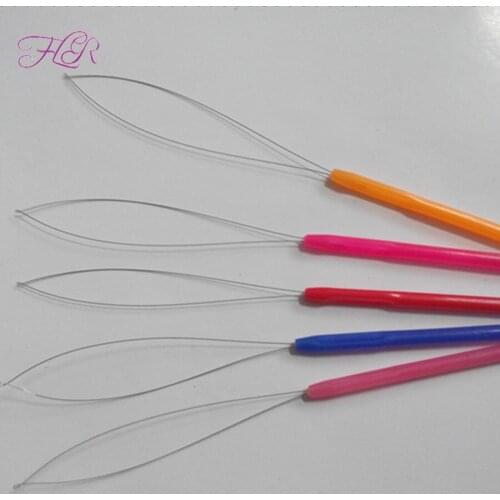 60bags 12 Pulling Loop Needle,Hair Extension Tools for All Kinds Micro Beads Feather Tools-Loop needle,hair extension pro tools